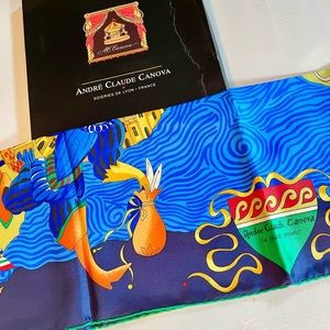 Andre Claude Canova 100% Silk Scarf